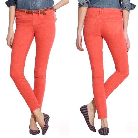 Madewell Denim - Madewell Womens Low Rise Skinny Skinny Jeans in Orange Size 27